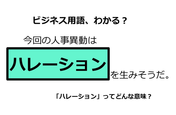 ビジネス用語「ハレーション」ってどんな意味？