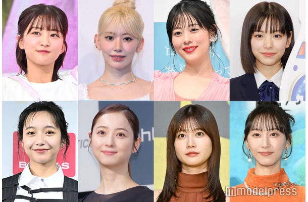 （左上から時計回りに）原田葵、サクラ、高畑充希、當真あみ、松井玲奈、生見愛瑠、佐々木希、山之内すず（C）モデルプレス