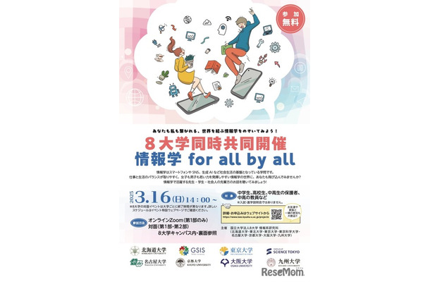 8大学同時共同開催　情報学 for all by all