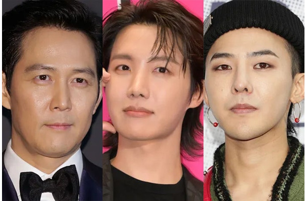 イ・ジョンジェ、 J-HOPE、G-DRAGON／Photo by Getty Images