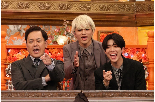 （左から）有田哲平、篠塚大輝、松島聡（C）フジテレビ