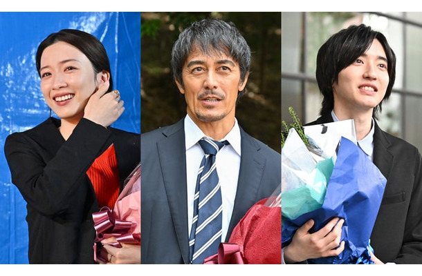 永野芽郁、阿部寛、道枝駿佑（C）TBS