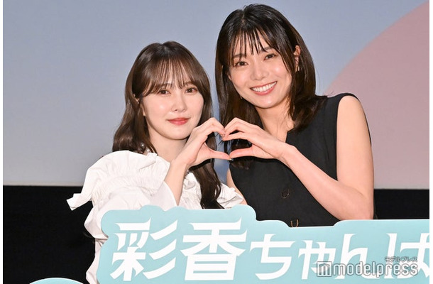 「彩香ちゃんは弘子先輩に恋してる2nd Stage」完成披露トークイベントに出席した加藤史帆、森カンナ（C）モデルプレス
