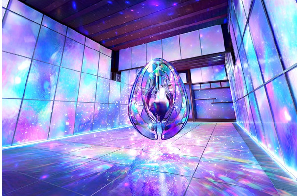 和室の四方と床がアクリルやプリズムに囲まれた「プリズムルーム」(大阪府)/シークレットミュージアム Yanai Yamaguchi/提供画像