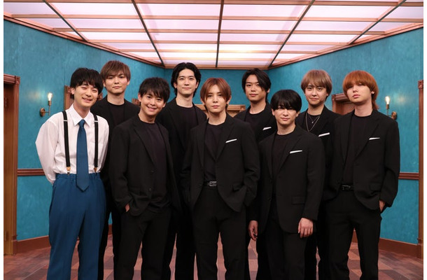 （後列左から）薮宏太、中島裕翔、高木雄也、八乙女光（前列左から）蓮見翔、有岡大貴、山田涼介、知念侑李、伊野尾慧（C）フジテレビ