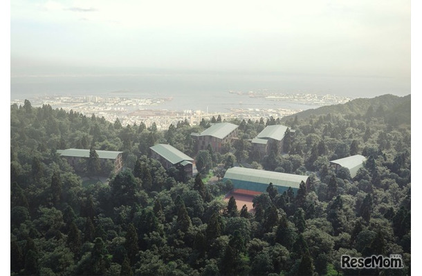 2028年に神戸六甲山に完成予定の新校舎イメージ