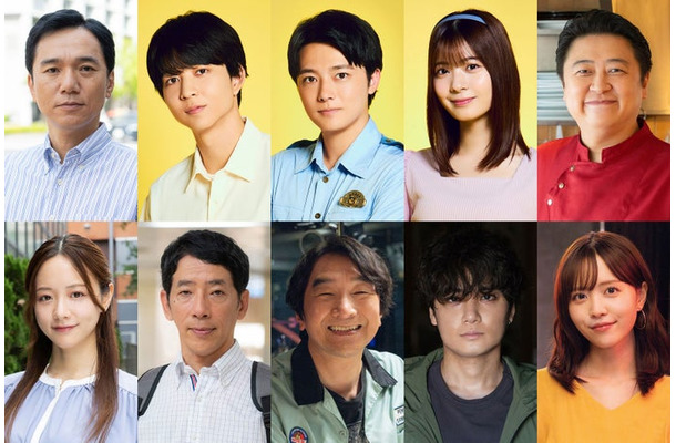 （上段左から）清水伸、鈴木仁、櫻井海音、星乃夢奈、吉田ウーロン太（下段左から）森香澄、野間口徹、池田鉄洋、矢野聖人、新田さちか（C）「死ぬまでバズってろ！！」製作委員会・MBS