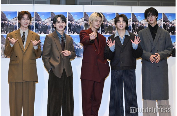 M!LK/山中柔太朗、吉田仁人、佐野勇斗、塩崎太智、曽野舜太(C)モデルプレス