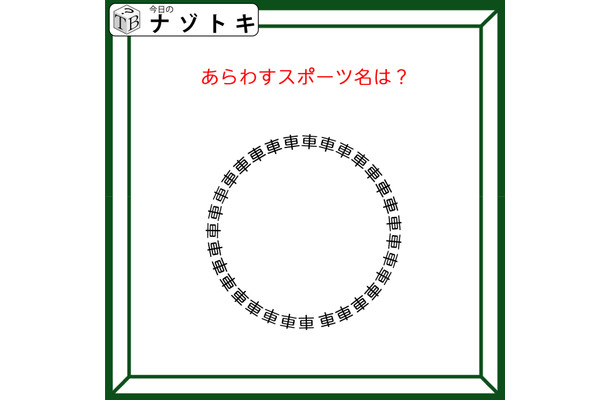 クイズです!「この図が示すスポーツは?」車の文字がある形になっていますね【難易度LV2.・甘口】