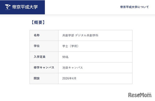 帝京平成大学「共創学部 デジタル共創学科」