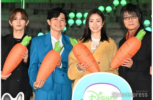 「ズートピア2」キャスト集結(左から)山田涼介、下野紘、上戸彩、森川智之(C)モデルプレス