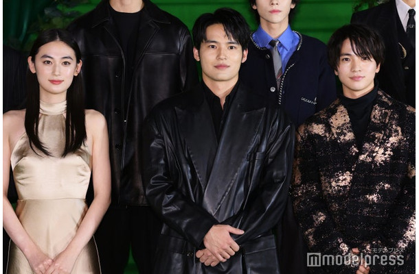 映画「WIND BREAKER/ウィンドブレイカー」完成披露試写会に出席した八木莉可子、水上恒司、木戸大聖(C)モデルプレス