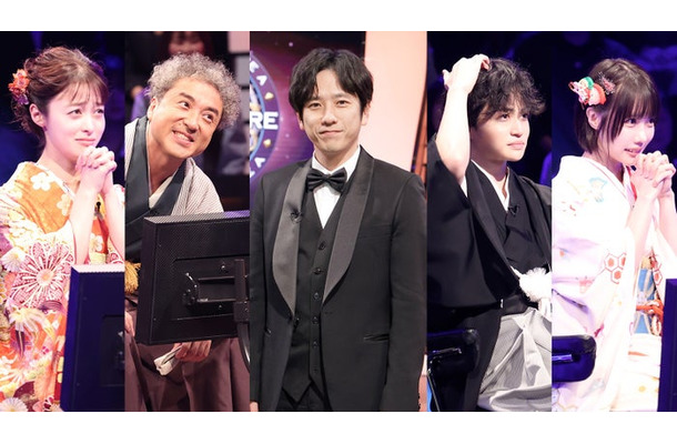 橋本環奈、ムロツヨシ、二宮和也、菊池風磨、あの(C)フジテレビ