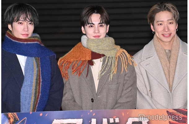 点灯セレモニーに出席した藤原樹、吉野北人、陣(C)モデルプレス