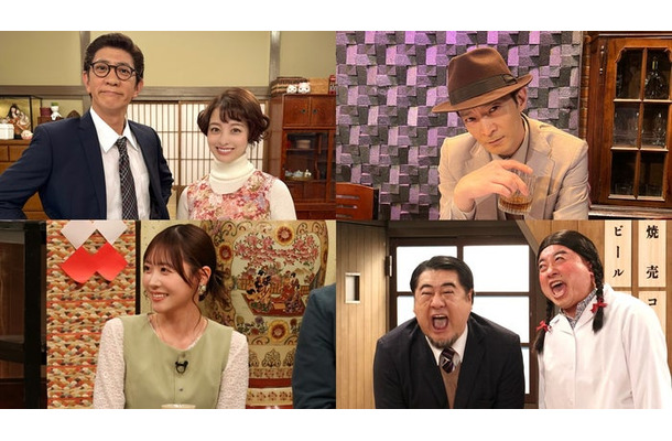 （左上から時計回りに）柴田英嗣、橋本環奈、津田健次郎、松尾駿、小手伸也、櫻井優衣（C）フジテレビ