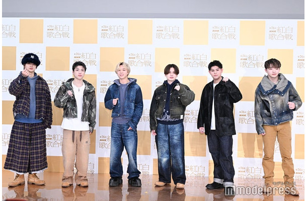 （左から）JUNON（ジュノン）、SHUNTO（シュント）、SOTA（ソウタ）、MANATO（マナト）、LEO（レオ）、RYUHEI（リュウヘイ）／BE:FIRST（C）モデルプレス