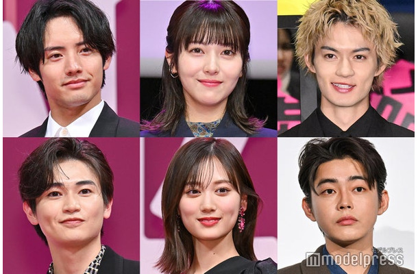 (上段左から時計回り)赤楚衛二、浜辺美波、佐野勇斗、倉悠貴、山下美月、西垣匠(C)モデルプレス