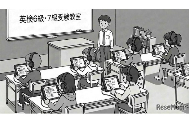 2026年度第3回検定より実施予定の英検6級・7級はPCまたはタブレットを用いたオンライン受験（CBT形式）を取り入れる予定