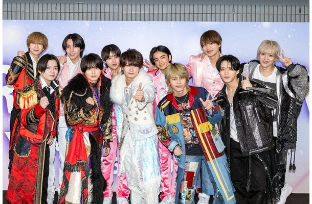 (後列左から)永岡蓮王、阿達慶、宮岡大愛、山岸想、千井野空翔、元木湧(前列左から)西村拓哉、井上瑞稀、浮所飛貴、矢花黎、黒田光輝(提供写真)