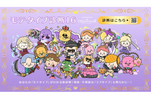 「ラブパワーキングダム2」モテタイプ診断（C）AbemaTV,Inc.