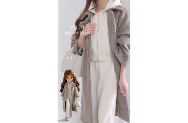 上下【GU】白スウェットで完成。着心地と清潔感を備えた大人のリラックススタイル【40代の毎日コーデ】