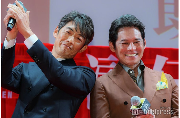 連続ドラマ「北方謙三 水滸伝」 ジャパンプレミアに出席した反町隆史、織田裕二（C）モデルプレス