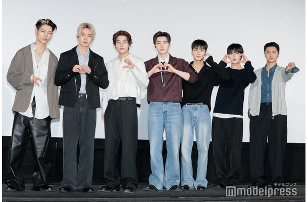 「ENHYPEN 7th Mini Album『THE SIN : VANISH』‘VAMPIRE IS COMING in TOKYO’」に出席したENHYPEN（左から）NI-KI、HEESEUNG、JAKE、SUNGHOON、JUNGWON、SUNOO、JAY（C）モデルプレス