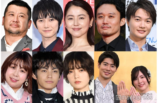 「2026年に結婚を発表した有名人」（上段左から）ケンドーコバヤシ、本郷奏多、長澤まさみ＆福永壮志、神木隆之介（下段左から）餅田コシヒカリ、神尾楓珠＆平手友梨奈、松井珠理奈＆辻本達規（C）モデルプレス