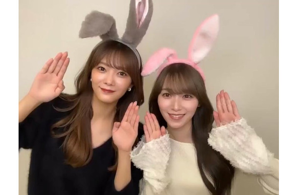 田村保乃、守屋麗奈「櫻坂46写真集 櫻撮(さくさつ)VOL.01」(提供写真)