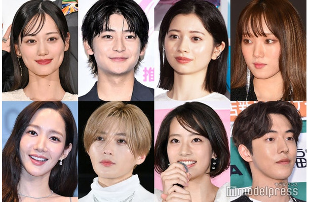 （上段左から）山下美月、高橋文哉、桜田ひより、イ・ソンギョン（下段左から）パク・ミニョン、八木勇征、池端杏慈、ナム・ジュヒョク（C）モデルプレス