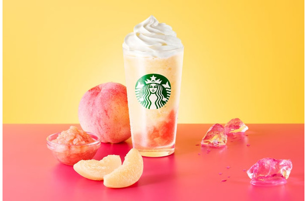 「My フルーツ³ フラペチーノ 完熟白桃」(提供写真)
