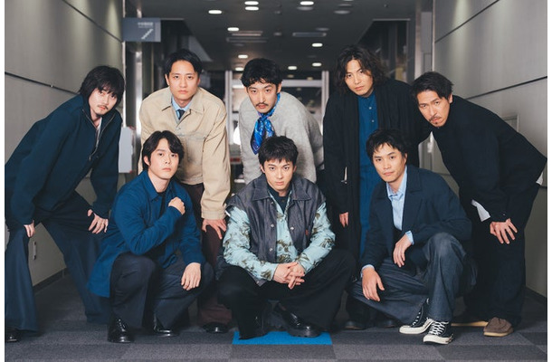 （後列左から）栁俊太郎、藤原季節、上杉柊平、宮崎秋人、岩永ひひお（前列左から）細田佳央太、山田裕貴、鈴木伸之（C）THE SEVEN／撮影：ENO