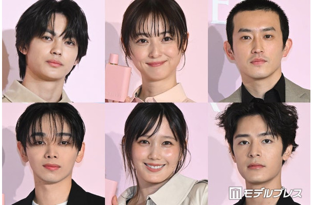 (上段)神尾楓珠、佐々木希、杉野遥亮(下段)宮世琉弥、本田翼、塩野瑛久(C)モデルプレス