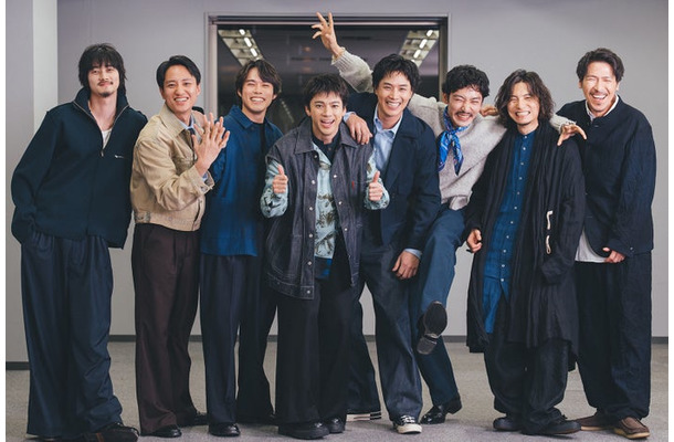 栁俊太郎、藤原季節、細田佳央太、山田裕貴、鈴木伸之、上杉柊平、宮崎秋人、岩永ひひお(C)THE SEVEN/撮影:ENO
