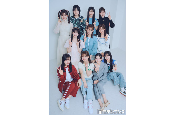 櫻坂46三期生/(上段)小田倉麗奈、的野美青、山下瞳月、向井純葉(中段)石森璃花、小島凪紗、遠藤理子(下段)村山美羽、中嶋優月、谷口愛季、村井優(C)モデルプレス