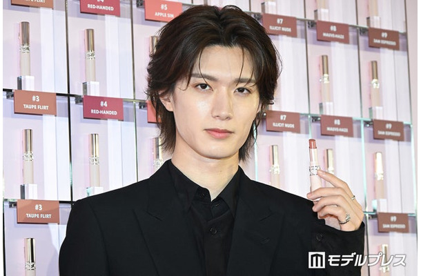 「YSL LOVENUDE HOTEL TOKYO SECRET CHECK-IN」に来場した山中柔太朗（C）モデルプレス