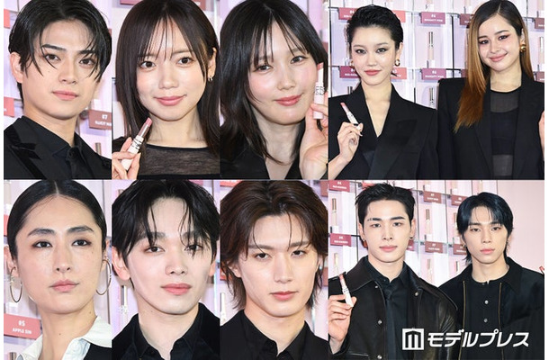 （上段左上より時計回り）岩瀬洋志、齊藤京子、本田翼、XG CHISA・ HARVEY、NEXZ HARU・SO GEON、山中柔太朗、宮世琉弥、シシド・カフカ（C）モデルプレス