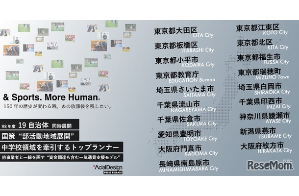 全国19自治体で同時展開