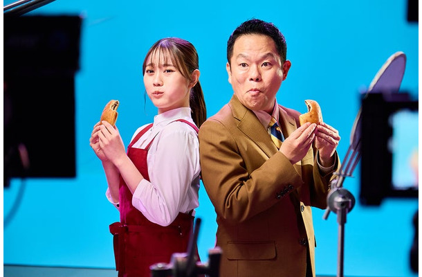 森山未唯、津田篤宏／新TVCM「完全メシパーン 篇」（提供写真）