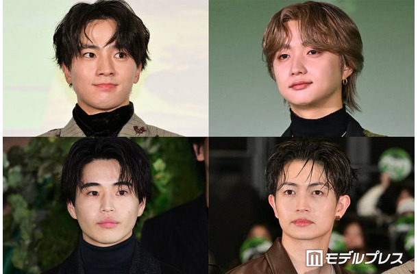 （上段左上から）木戸大聖、JUNON、綱啓永、中沢元紀（C）モデルプレス