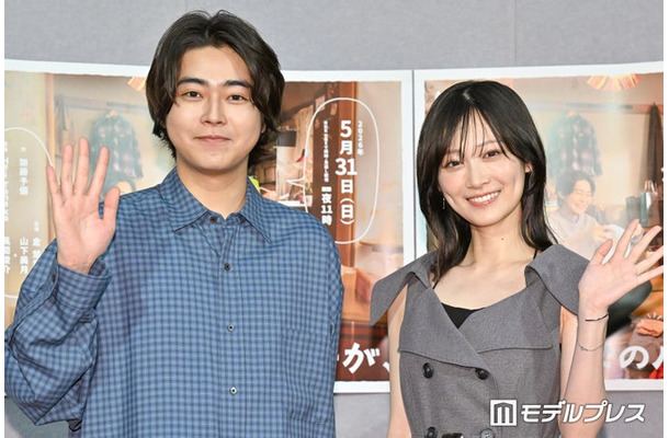 「ある日彼女のパンティーが、」の完成会見に出席した倉悠貴、山下美月（C）モデルプレス