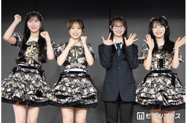 「AKB48 秋コンサート・コンセプト発表会」に登壇した八木愛月、倉野尾成美、伊藤百花、佐藤綺星（C）モデルプレス