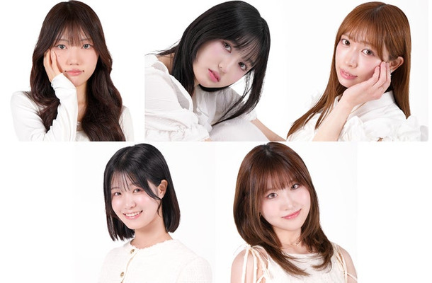 「ミス慶應コンテスト2026」ファイナリスト/上段左から:キム イェリムさん、篠川桃音さん、小林楓さん/下段左から:岡本もあさん、荒井莉紗子さん(提供画像)