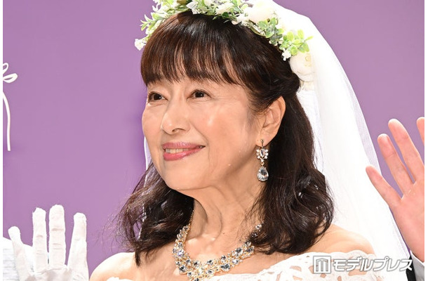 「夫婦と16歳~狂気の隣人~」記者会見に出席したかたせ梨乃(C)モデルプレス