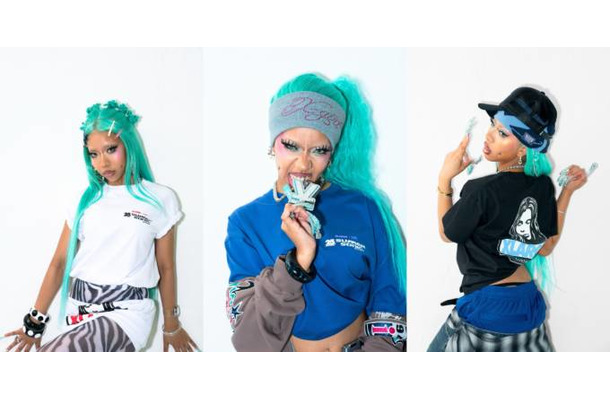 XLARGE・X-girl・サマソニのコラボTシャツが7月4日に発売。フィメールラッパー・3Li¥enを起用したキービジュアル公開