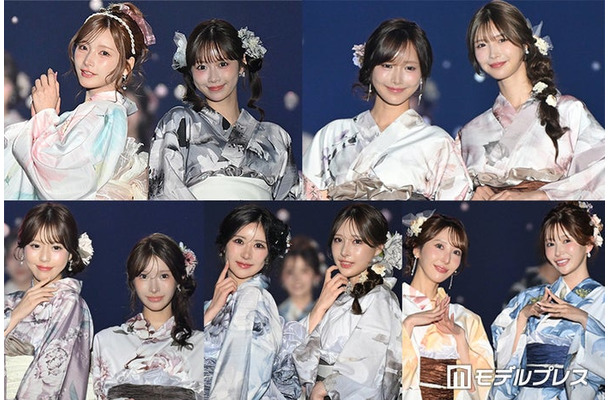 (上段左から)まみ、にじほ、きほ、さんご(下段左から)桜咲みお、める、恩梨ゆん、菜那、りあす、村崎未來(C)モデルプレス