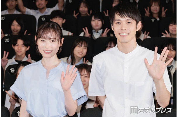 映画『あの星が降る丘で、君とまた出会いたい。』高校生限定プレミアに登場した福原遥、細田佳央太（C）モデルプレス