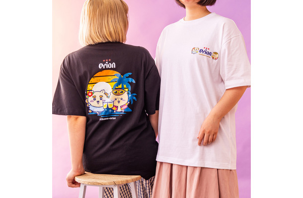 「ちいかわ×オリオンビール」デザインTシャツ/©Orion ©nagano ©nagano / chiikawa committee