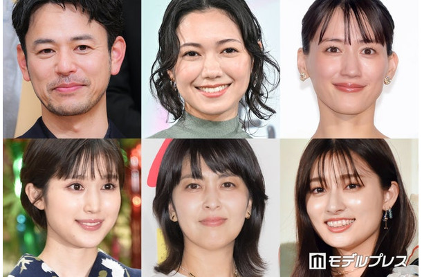 （上段左から）妻夫木聡、二階堂ふみ、綾瀬はるか（下段左から）福本莉子、松たか子、吉川愛（C）モデルプレス