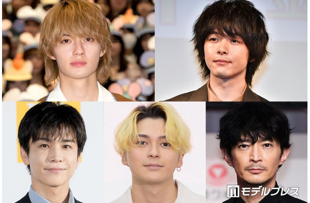 （上段左から時計回り）佐野勇斗、中村倫也、津田健次郎、眞栄田郷敦、岩田剛典（C）モデルプレス